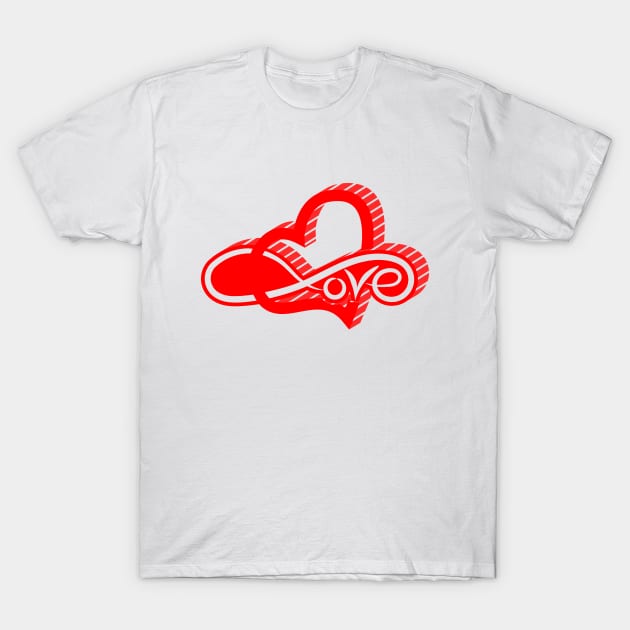 Infinity love heart T-Shirt by Kingluigi